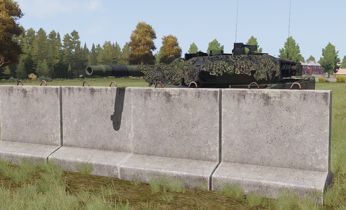 Panzer in teilgedeckter Stellung