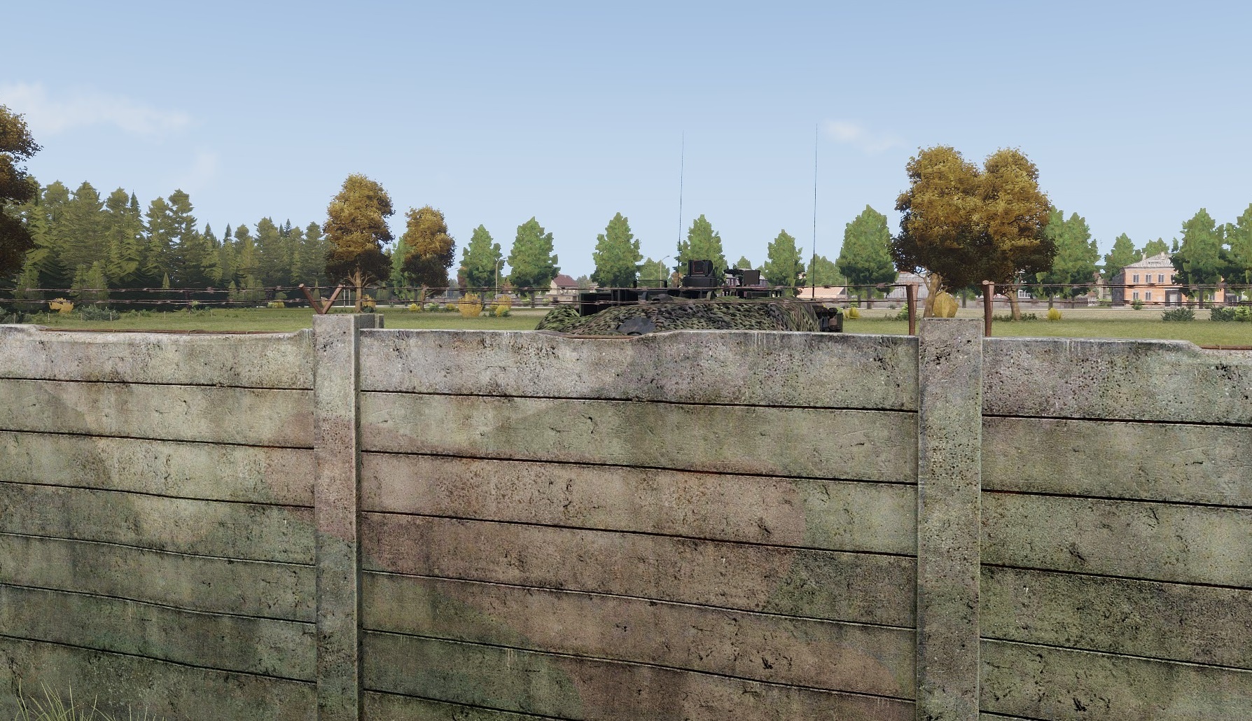 Panzer in vollgedeckter Stellung